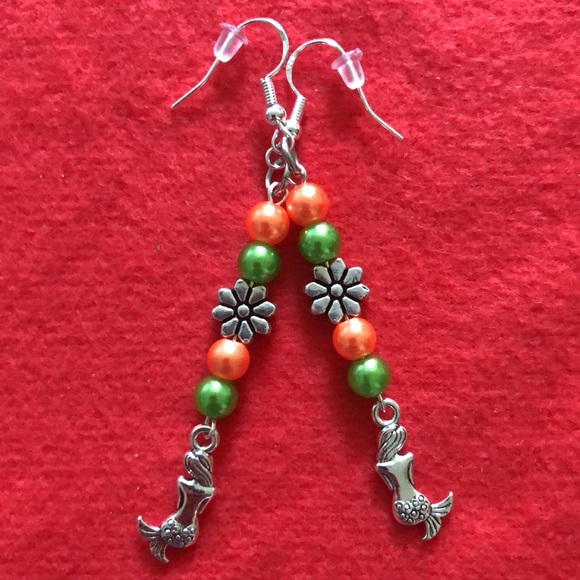 “Shoulder Drop” Beaded Dangle Earrings. Handmade by A Charmed Life - Picture 2 of 7